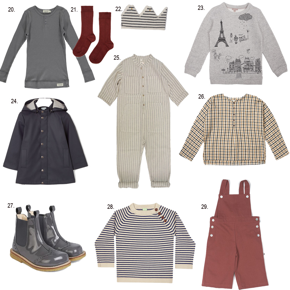 Autumn wardrobe for kids - Little kin journal